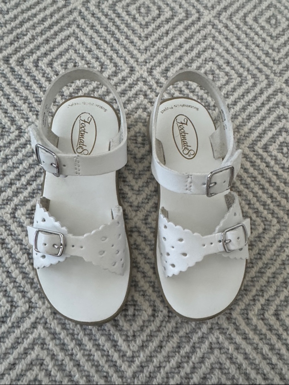 FootMates White Ariel Girls' Sandals